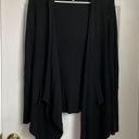 Splendid  Draped Thermal Hoodie cardigan black lagenlook athleisure loungewear Photo 4