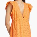 Rails  Tina Embroidered Eyelet Cotton Midi Dress in Marigold Size S NWT Photo 4