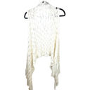 BCBGMAXAZRIA  Crochet White Womens Vest Open Front Shawl Cardighan NWT M Photo 1