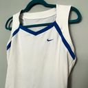 Nike  Tennis Dri Fit White Blue Sleeveless Workout Tank Top Shirt Size L Photo 6