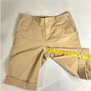 Ralph Lauren L-RL Lauren Active  Bermuda Shorts Women’s Off Beige Cuff Hem Sz 2 Photo 3