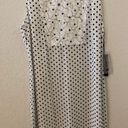 Karl Lagerfeld  Lace-Yoke Jacquard Black and White Shift Dress Photo 0