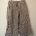  BEACH LUNCH LOUNGE Lightweight Linen Cotton Cropped Pant Brown Photo 9