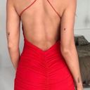 Tiger Mist Red Reese Bodycon Open Back Mini Dress Photo 5