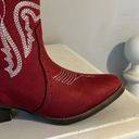 True Craft Red Cowgirl Boots Mid Calf Embroidered Western Cowboy Womens 6.5 New in Box Photo 2