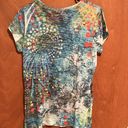 Susan Lawrence Amazing Peacock Tye Dye Shirt size medium Photo 4