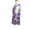 Ruby  Ribbon Smudged Floral Blue Orange Tank Top Tunic Size XL NWOT Photo 2