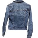 Refuge  Stretch Denim Button Up 4 Pocket Blue Jean Jacket Womens Medium Photo 1