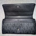 Michael Kors Pre-Owned  Black/Grey Jet Set Large Trifold Wallet Photo 5