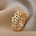 18K Gold Plated Adjustable Open Ring for Women,Statement Ring,Gold Ring Photo 3