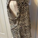 Calvin Klein Animal Print Sleeveless Shale Blouse  Size XL Photo 3