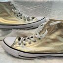 Converse  Chuck Taylor All Star High Top Metallic Gold Sneakers Unisex 12 women Photo 3