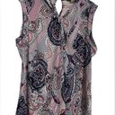 Tommy Hilfiger  women’s large bandana print sleeveless blouse with keyhole back Photo 0