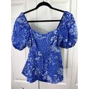 Sugar Lips  AMAYA MIXED PRINT CIRUS BACK TIE PEPLUM TOP RETAIL $79 SIZE MEDIUM Photo 9