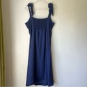 Petal and Pup  Laurel Navy Blue Tie Shoulder Side Slit Midi Dress 12 Photo 9