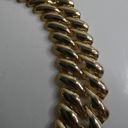 Profile Gold Tone Vintage Low  Articulated Link Necklace Retro Career Cocktail Photo 6