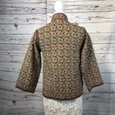 Vintage Yves Saint Laurent Rive Gauche Print Quilted Jacket size small Brown Photo 11