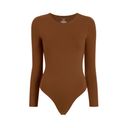 One Piece Nuuds Chocolate Brown Long Sleeve Bodysuit  Womens Size M Photo 1