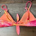 Daisy NWT Dippin 's Revibe Velour Ribbed Tie Dye Bikini Top Pink Orange Yellow S Photo 5