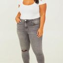 Altar'd State Grey Ripped Crop Jeans  Photo 0