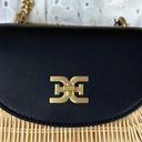 Sam Edelman  Millie Basket Flap Shoulder Bag - Black / Rattan Photo 4