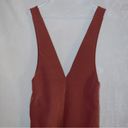 The Row all :  rustic orange mauve deep v neck sleeveless wide leg crop jumpsuit Photo 2