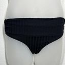 Melissa  Odabash Bel Air Bikini Bottoms Size 6 Black Ribbed Photo 2