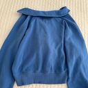 Aerie Cropped Blue Sweatshirt Photo 3