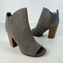 Kelsi Dagger Kelsi Daggar Peep Toe Stacked Heel Ankle Boot Bootie 10 Gray/Blue-Gray Photo 0