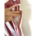 Madewell  Wide Leg Linen Pull On Striped Crop Pants Red Cream Size XS Photo 5