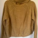 Moon & Madison cropped cowlneck knit sweater mustard yellow women’s sz Medium Photo 4