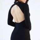 Klassy Network  Black Mock Neck Open Back Dress Size Small Photo 0