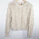 BKE  Gimmicks Cream Textured Knit Crewneck Sweater Women's Size X-Small XS Photo 0