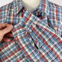 Tommy Hilfiger Long Sleeve Shirt Half Button Plaid Sailing Top XL Photo 7