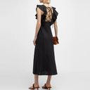 Rails  Constance Black Ruffle Linen Midi Dress Size XS Photo 3