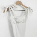 Beach Riot  Sydney Rhinestone Bride One Piece Swimsuit Tie Strap White Women's XS Photo 3