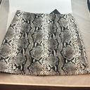 Forever 21 - black/white faux leather snake skin mini skirt! NWT. Size Medium. Photo 0