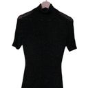Tracy Reese  New York black metallic knit semi sheer short sleeve top Small Photo 94