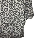 Harper Haptics by Holly  V-Neck Leopard Print Short Sleeve Gray Soft Tee Shirt Photo 3