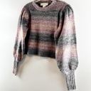 Saltwater Luxe  Dollie Wool Blend Long Puff Sleeve Pullover Sweater Pink Small Photo 9