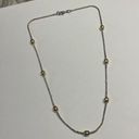 Monet Signed  Necklace Two Tone 16 Inch Photo 0