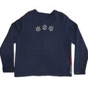 Croft & Barrow  Women's Large Blue Snowman Snowflake Full Zip Long Sleeve Sweater Photo 14