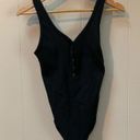 Abercrombie & Fitch Abercrombie snap down ribbed black bodysuit medium Photo 1