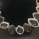 Bebe  Earring & Necklace set Gold shimmery charcoal Photo 1