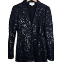 Alexis  Firdas Black Sequin Embroidered Tulle Blazer Sz M Photo 6