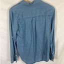 Thread and Supply  Chambray V Neck Long Sleeve Top Size Small Photo 5