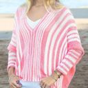 Wooden Ships  Beachcomber Top Cotton Pink White Pullover Open Knit XS Sweater Photo 9