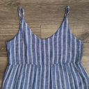 Rails  Mattie Dress Mixed Blues Linen Tiered Ruffle Mini Blue White Stripe Medium Photo 5