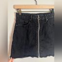 Aeropostale  black denim low rise mini skirt with zipper in front Photo 1