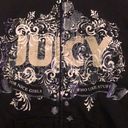 Juicy Couture  Black Zip Up hoodie foiled metallic sweater jacket 2005 Photo 2